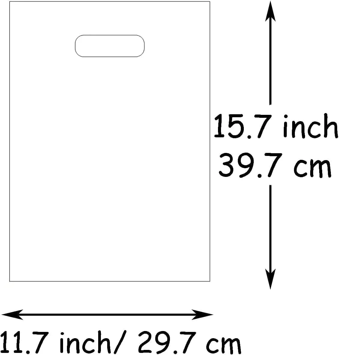 100 Count 11.7 "x 15.7" Plastic Merchandise Bags, Shopping Bag for Small Business Retail Bags Crafts Plastic Bag with Die Cut Handle Bag - Gray Thank You