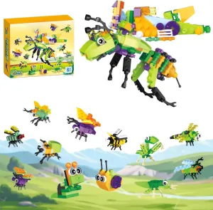 12 Insect Animal Party Favors Mini Building Blocks for Kids, 12 in 1 Bee Building Sets Stem Toys for Classroom Prizes Gift Bag Fillers Easter Birthday Gifts Boys Girls 6-12
