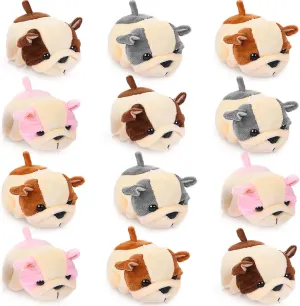 12 Pcs Cute Stuffed Animal Toy 4 Inch Mini Plush Mermaid Tiger Turtle Puppy Pig Alpaca Cat Ornaments Stuffed Doll Keychain Handbag Pendant for Birthday Party Favors DIY Home Decor(Dog Style)