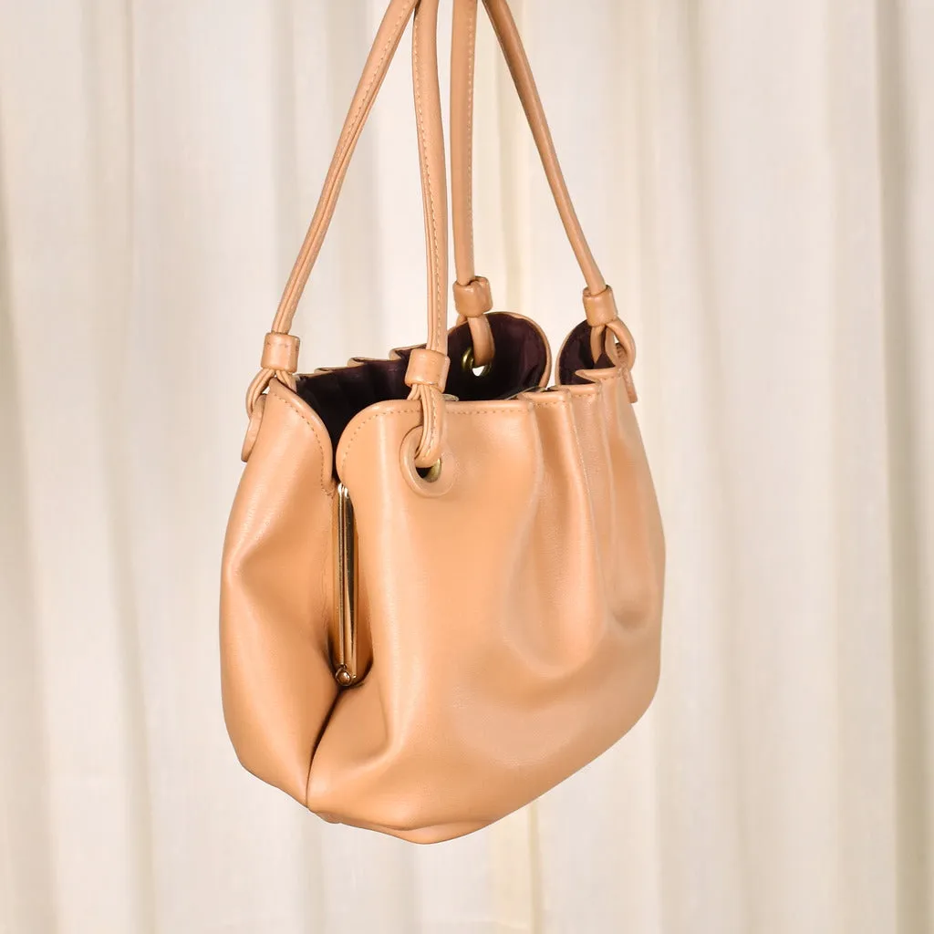 1950s Vintage Slouchy Camel Handbag
