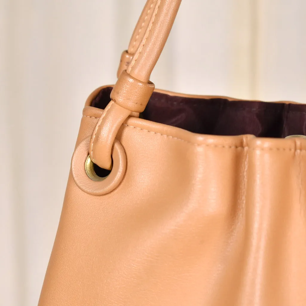 1950s Vintage Slouchy Camel Handbag