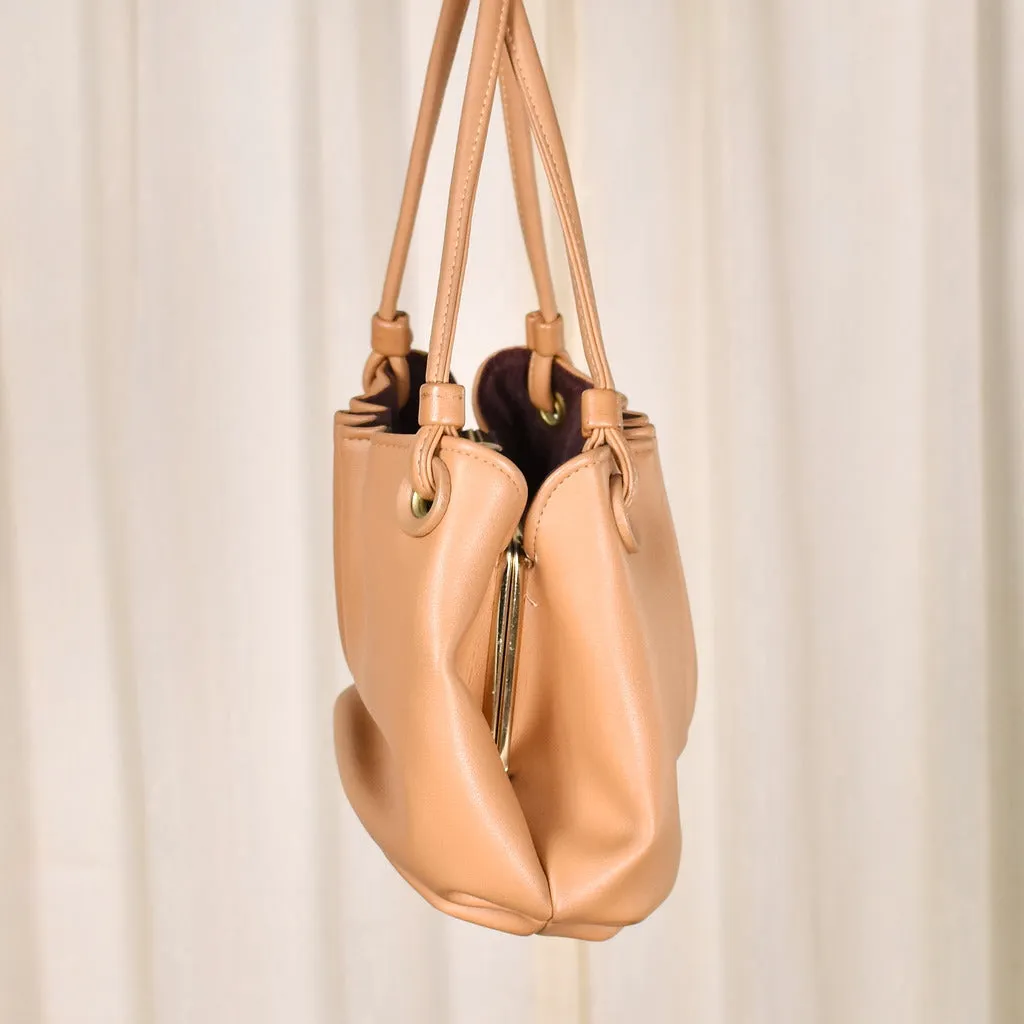 1950s Vintage Slouchy Camel Handbag