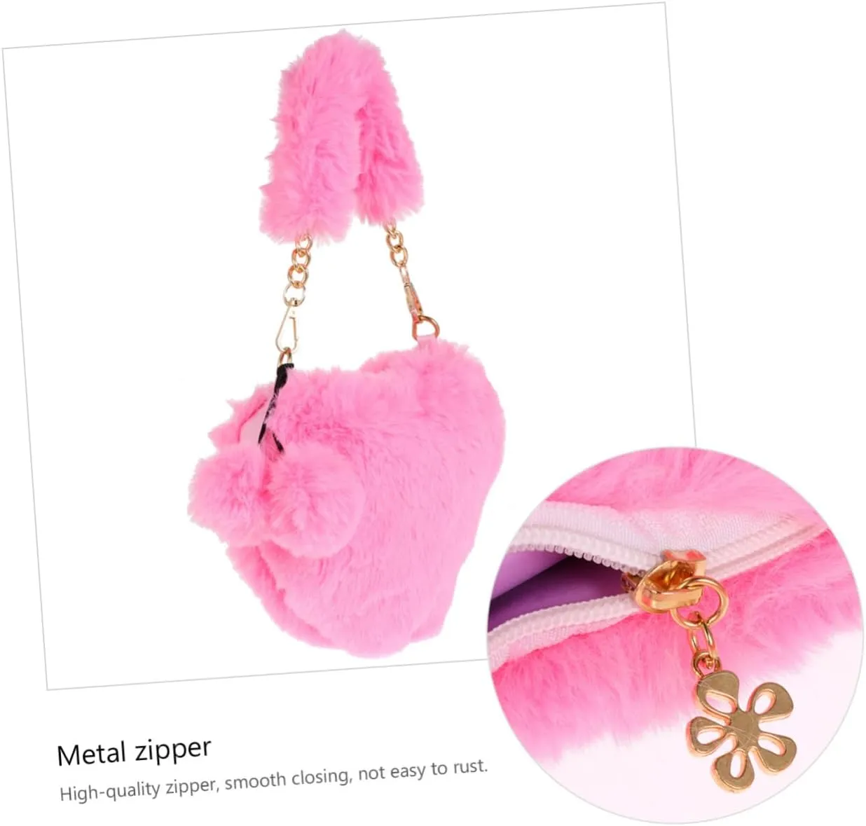 1pc Heart Shaped Bag Puffy Bags Tote Wallet on a String Crossbody Shoulder Bag for Women Crossbody Fuzzy