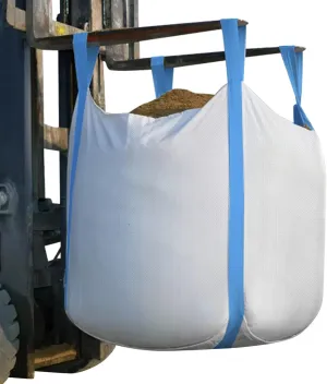2 Pack FIBC Bulk Bag, 1.5 Ton Bag, 35""L x 35""W x 43""H, 3300lbs SWL, Open Top Flat Bottom, Heavy Duty Bulk Bag for Industry Agriculture