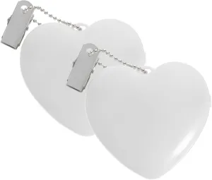 2Pcs Heart Shaped LED Night Lights for Handbags Touch Sensor Purse Lamps Creative Design Convenient Battery Powered for Womens Bags