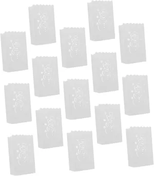 30Pcs Christmas Snowman Candle Bags Hollow Out Candle Bags for Holiday Party Decorations for Lighting and Festive Atmosphere