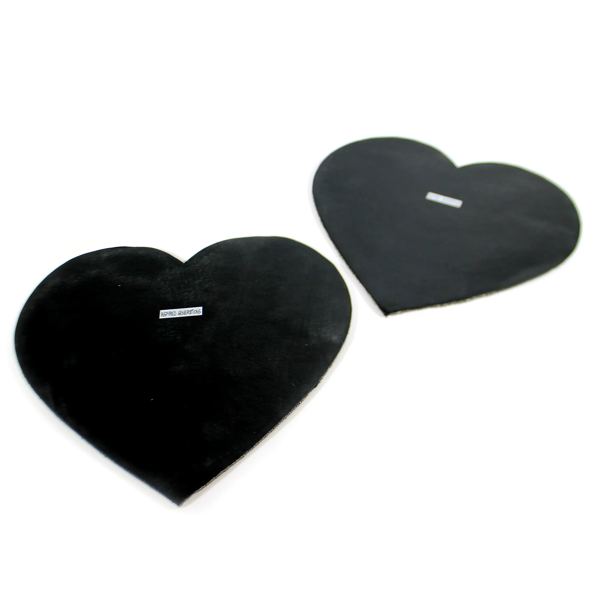 (47686) Black Heart Beaded Placemats