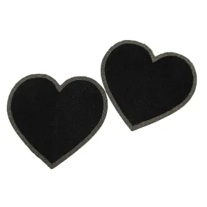 (47686) Black Heart Beaded Placemats