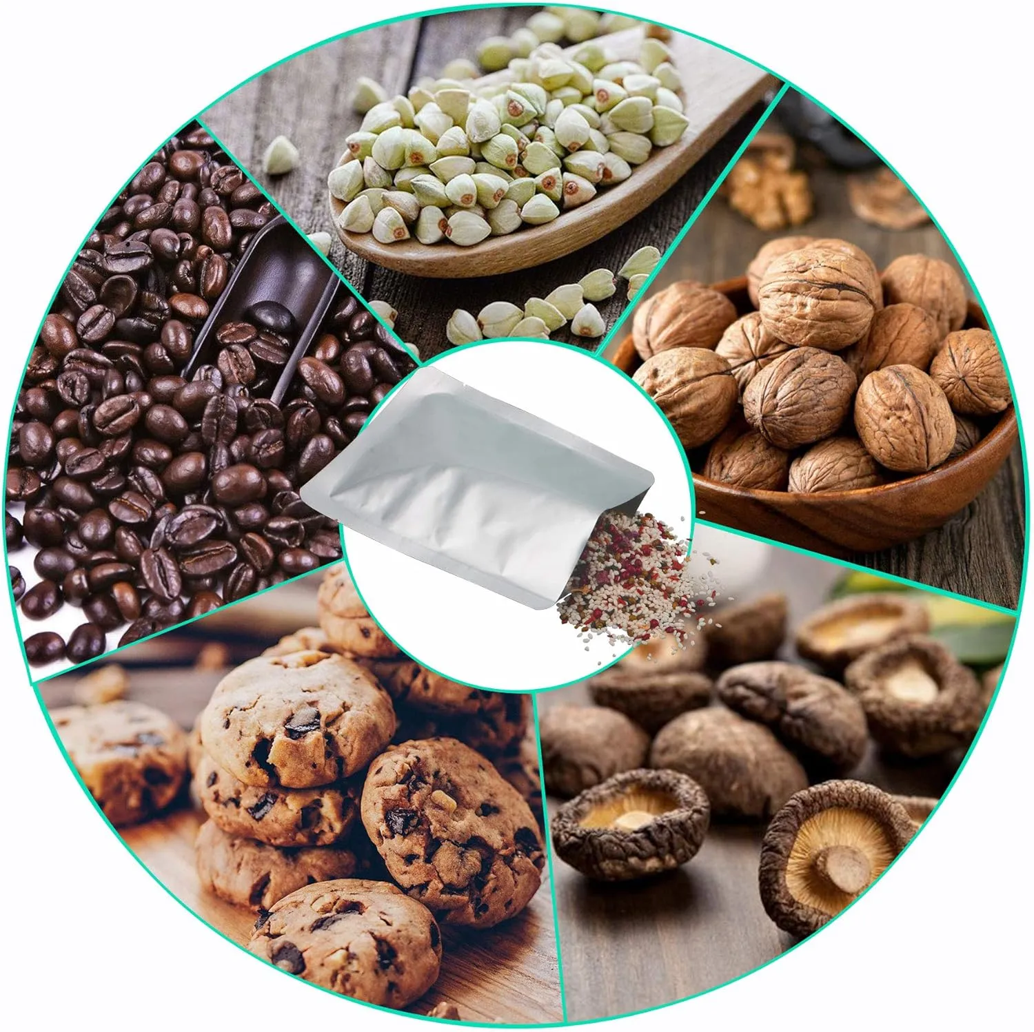 50 PCS 1 Gallon Mylar bags for food storage, Heat Sealable Bags Storage Bags for Food, Coffee Beans, tea, grains, etc.(9.8 x 13.7 Inch)