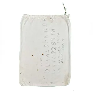 50s Stenciled White Laundry Bag