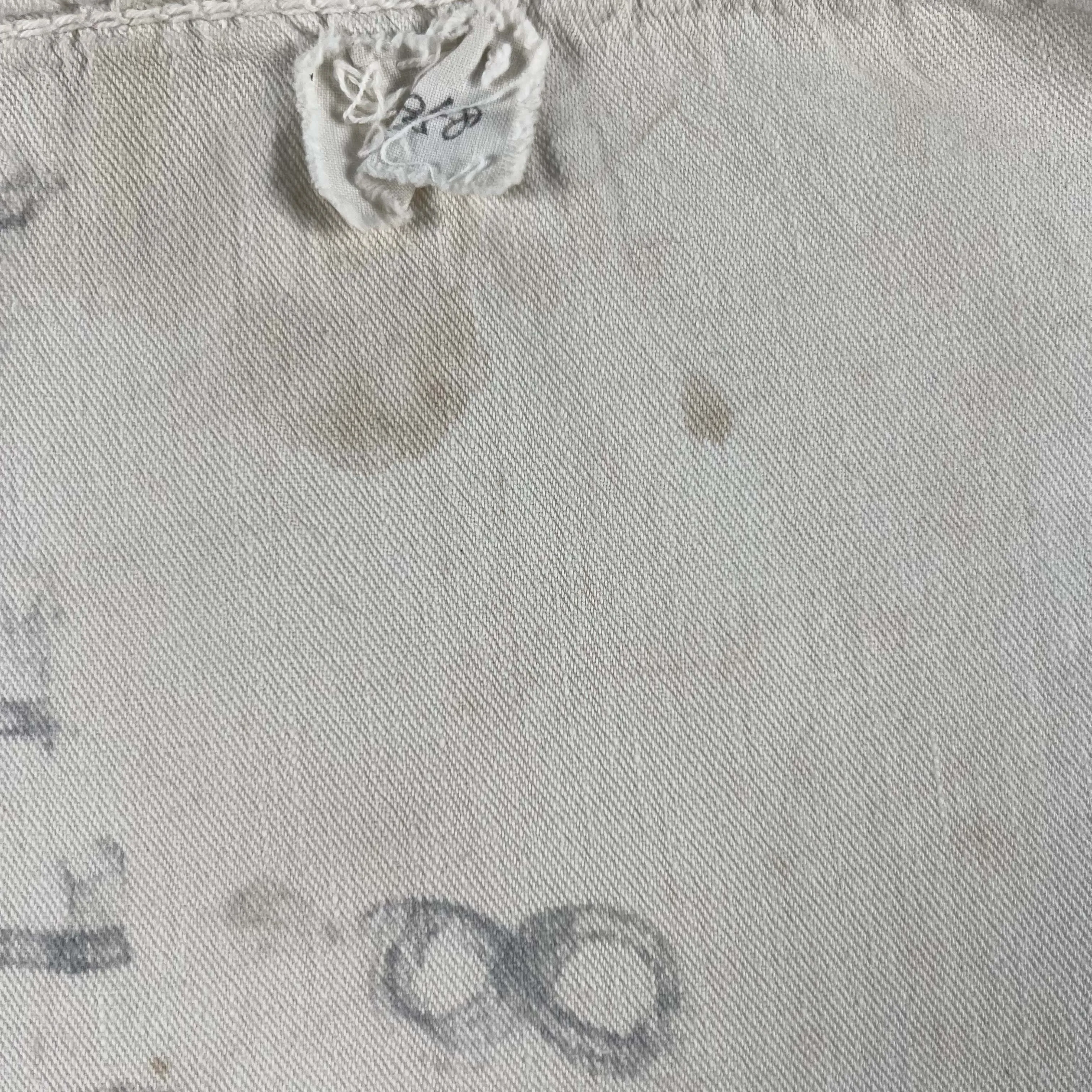 50s Stenciled White Laundry Bag