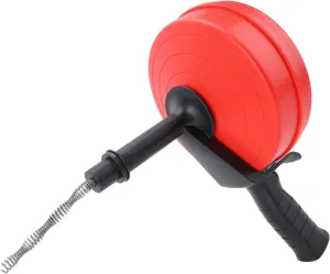65Mn Steel Pipe Drain Auger Clog Remover, High Flexibility & Extreme Durability, With Drill & Manual Modes, Suitable for Pipes 1/2 inch to 3 inches (7.5m Spring)