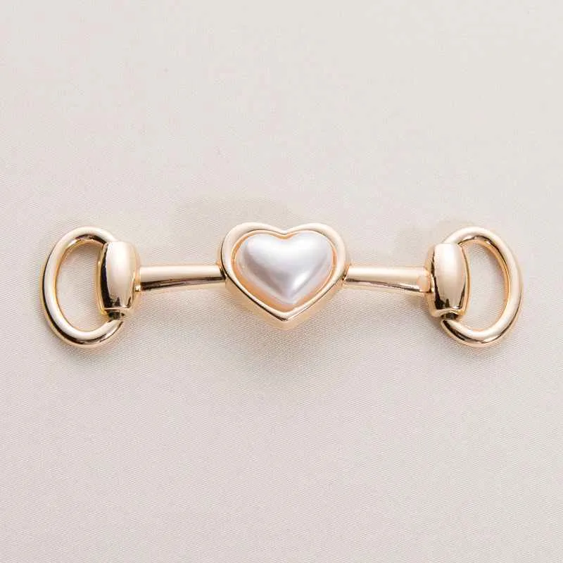 73mm Gold Silver Metal Heart Chain Decorative Buckle 20 Pack