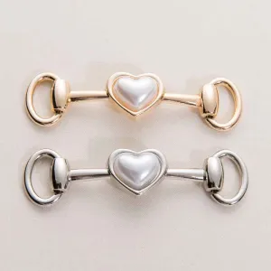 73mm Gold Silver Metal Heart Chain Decorative Buckle 20 Pack