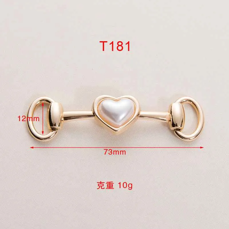 73mm Gold Silver Metal Heart Chain Decorative Buckle 20 Pack