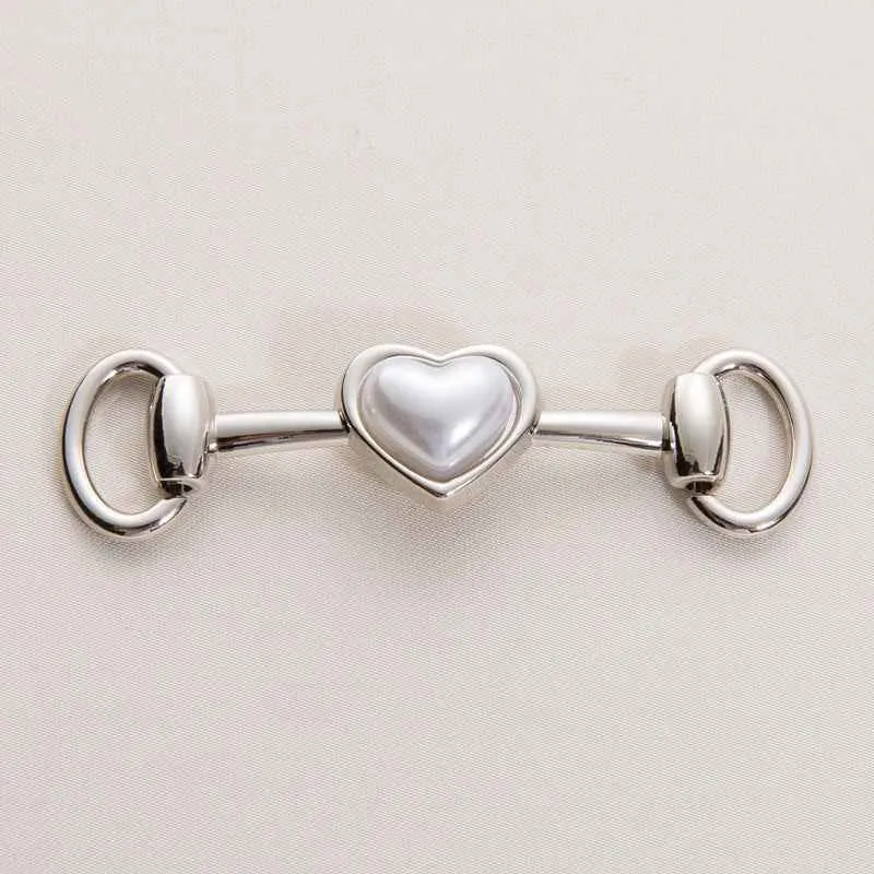 73mm Gold Silver Metal Heart Chain Decorative Buckle 20 Pack