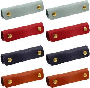 8 Pieces Handbag Handle Leather Wrap Cover, Luggage Bag Grip Protector Saddle, Soft Purse Strap Pad Identifier for Shopping Bag Travel Bag Suitcase Tote Bag