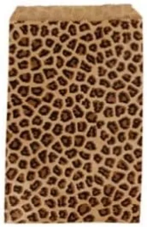 888 Display - 200 pcs of 5" x 7" Leopard Tone Paper Gift Bags Shopping Sales Tote Bags