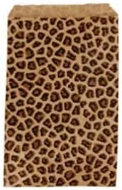 888 Display - 200 pcs of 5" x 7" Leopard Tone Paper Gift Bags Shopping Sales Tote Bags