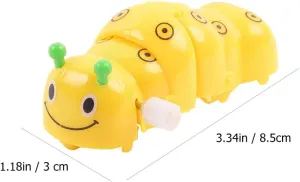 8PCS Wind-up Caterpillar Toys - Assorted Color Abs Crawling Playthings for Kids, Birthday Bag Fillers, Educational Walking Toys for Baby Crawling Fun