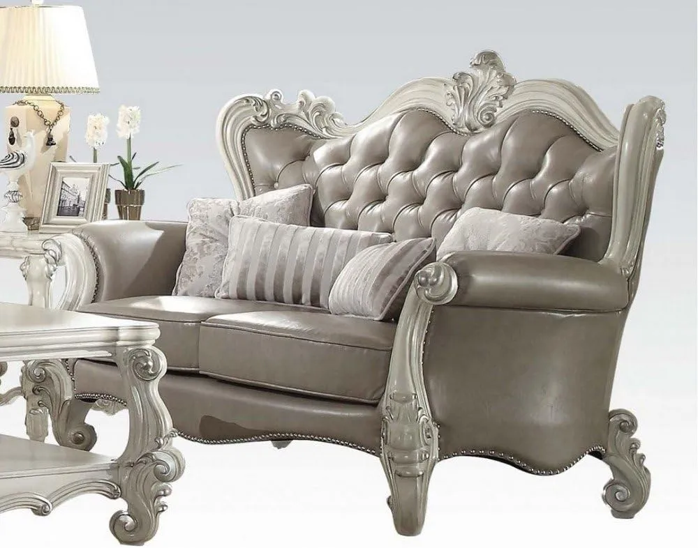 Acme Furniture Versailles Loveseat, Grey