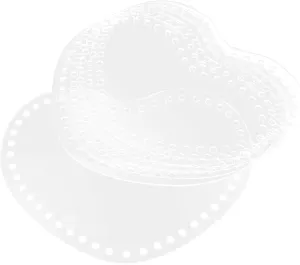 Acrylic Board Bag 6pcs Heart Shaped Clear Acrylic Sheet Acrylic Plastic Disc Valentine Acrylic Panel Transparent Acrylic Sheets Sign for DIY Craft Clear DIY Basket Weaving Supplies