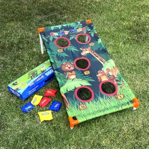 Adorox Bean Bag Toss Game Set Animal Zoo Jungle Theme Parties