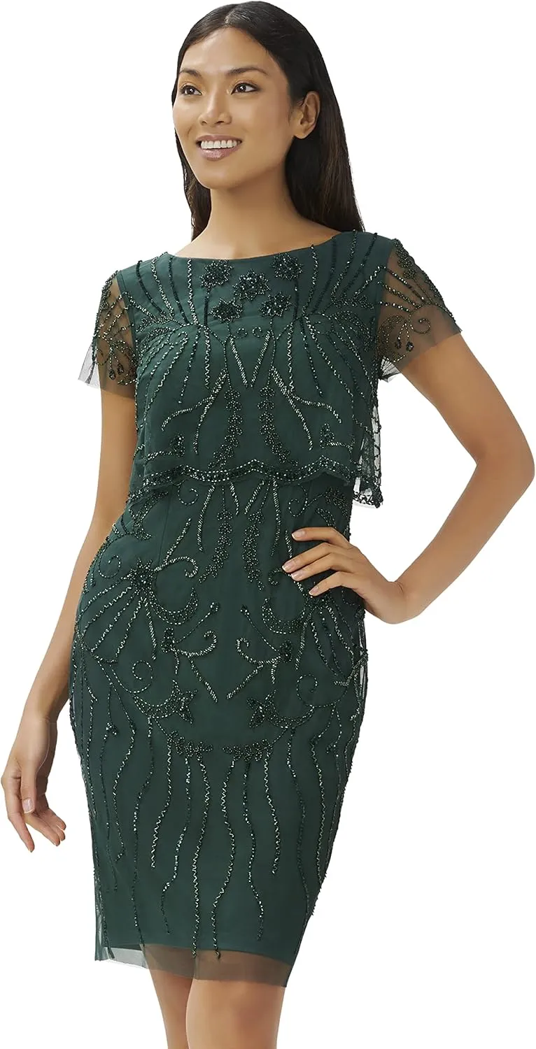 Adrianna Papell Women's Beaded Cocktail Dress