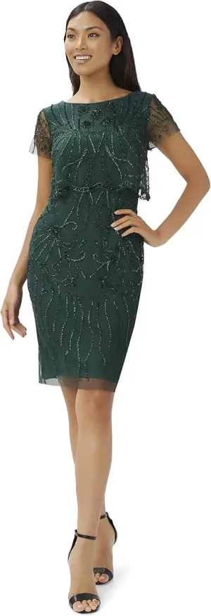 Adrianna Papell Women's Beaded Cocktail Dress