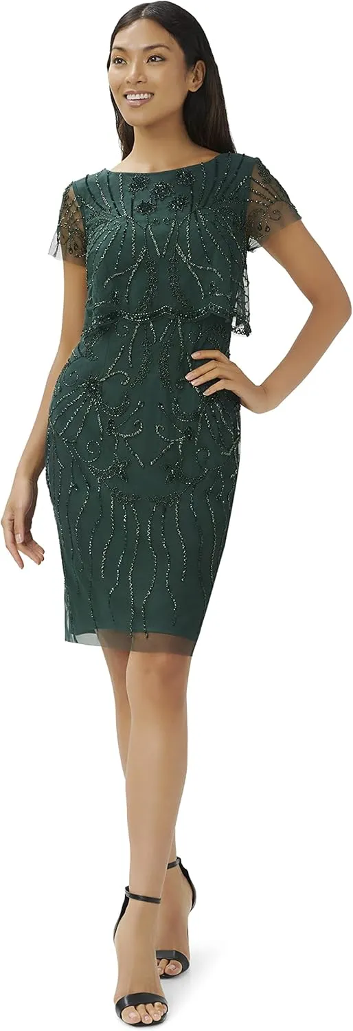 Adrianna Papell Women's Beaded Cocktail Dress