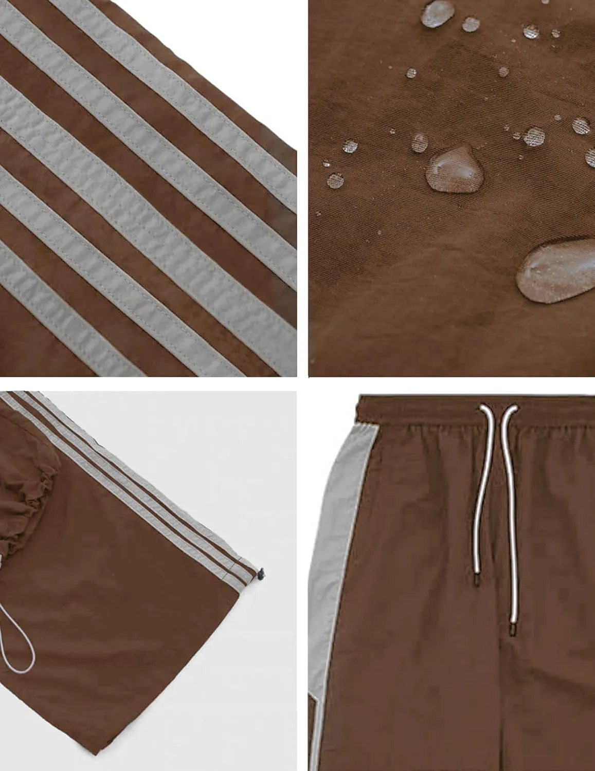Aelfric Eden Striped Track Pants Men Parachute Pants Women Baggy Sweatpants Y2k Wide Leg Cargo Pants with Drawstring