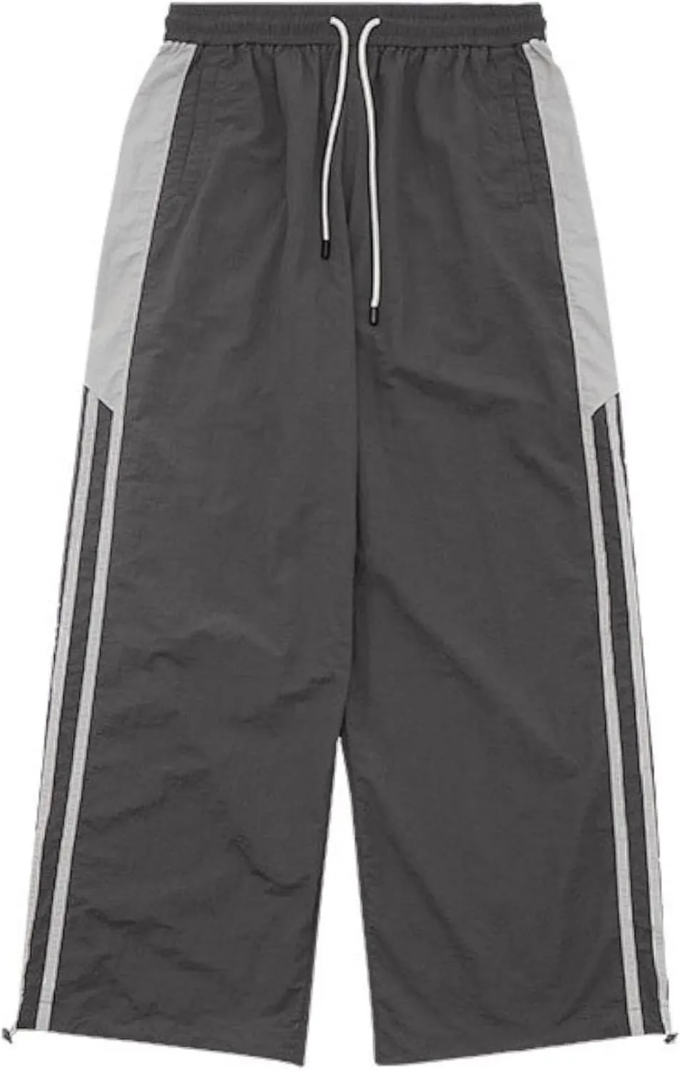 Aelfric Eden Striped Track Pants Men Parachute Pants Women Baggy Sweatpants Y2k Wide Leg Cargo Pants with Drawstring