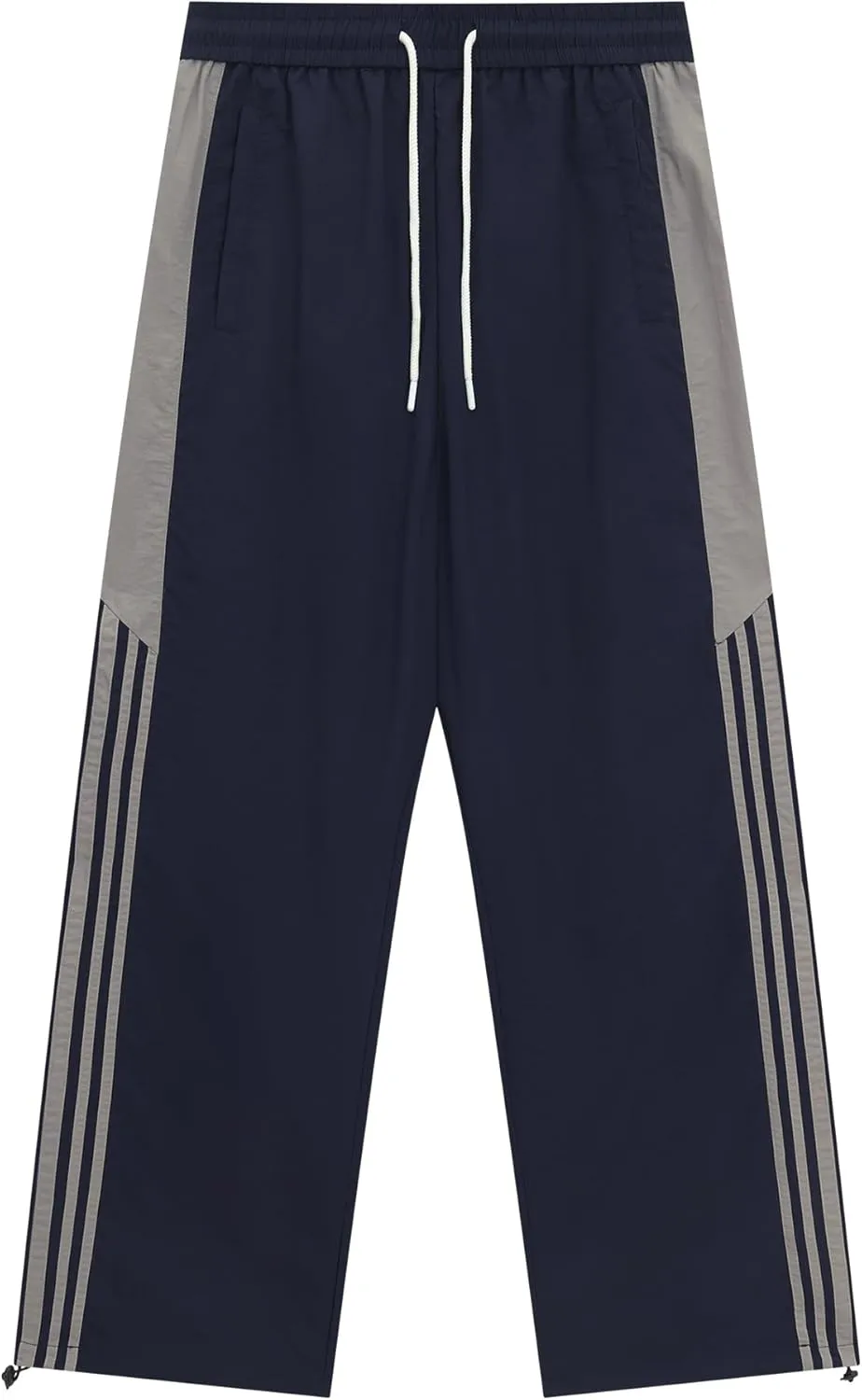 Aelfric Eden Striped Track Pants Men Parachute Pants Women Baggy Sweatpants Y2k Wide Leg Cargo Pants with Drawstring