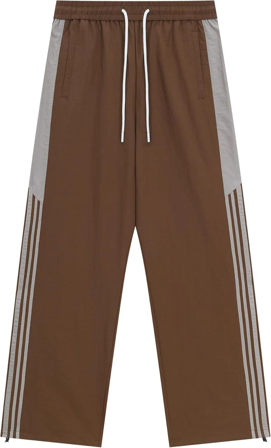 Aelfric Eden Striped Track Pants Men Parachute Pants Women Baggy Sweatpants Y2k Wide Leg Cargo Pants with Drawstring