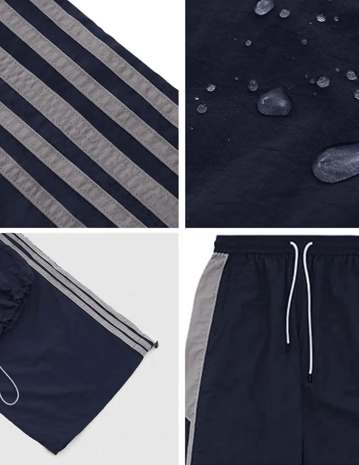 Aelfric Eden Striped Track Pants Men Parachute Pants Women Baggy Sweatpants Y2k Wide Leg Cargo Pants with Drawstring