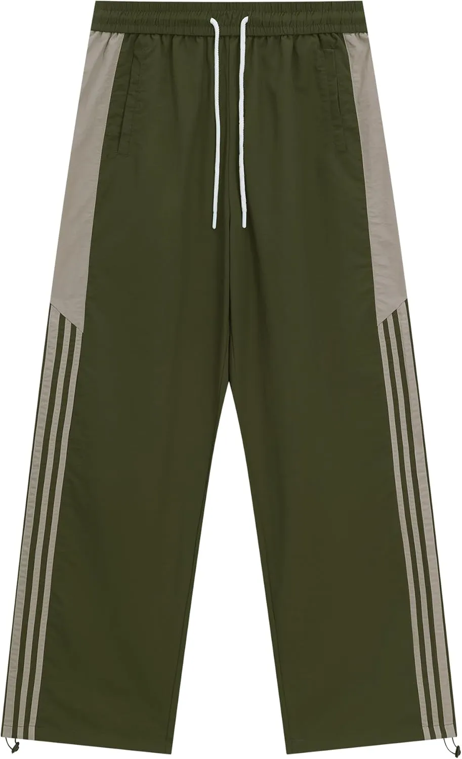 Aelfric Eden Striped Track Pants Men Parachute Pants Women Baggy Sweatpants Y2k Wide Leg Cargo Pants with Drawstring