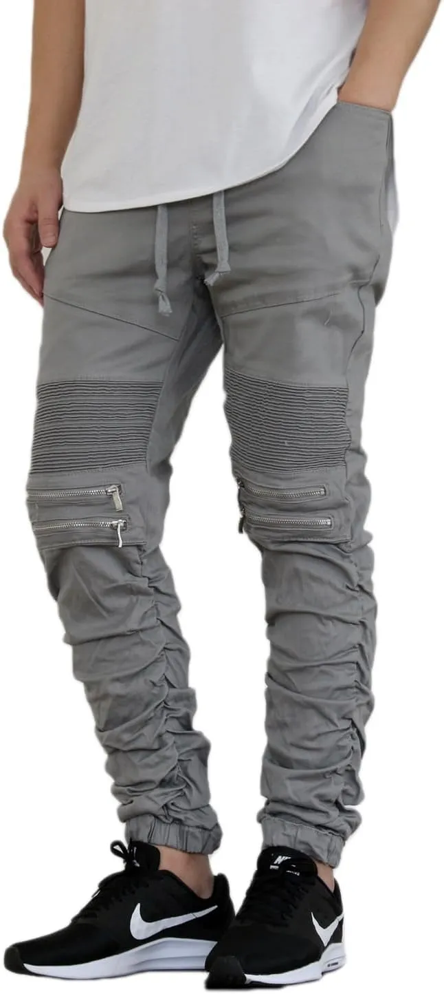 AIRNINE Men's Biker Denim Jogger Pants S-5XL