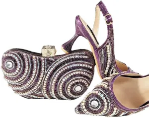 All-Match Stiletto Heel Square Toe Party Office Women Sandals Crossbody Bag Set