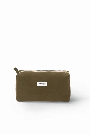Alma the maternity toiletry bag - Recycled cotton Military Green