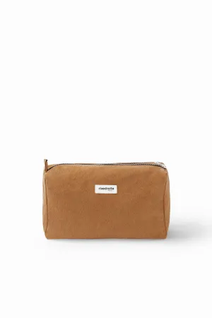 Alma the maternity toiletry bag - Recycled cotton Tobacco