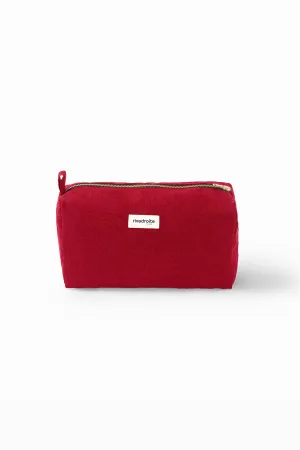 Alma the maternity toiletry bag - Recycled cotton Vibrant Red