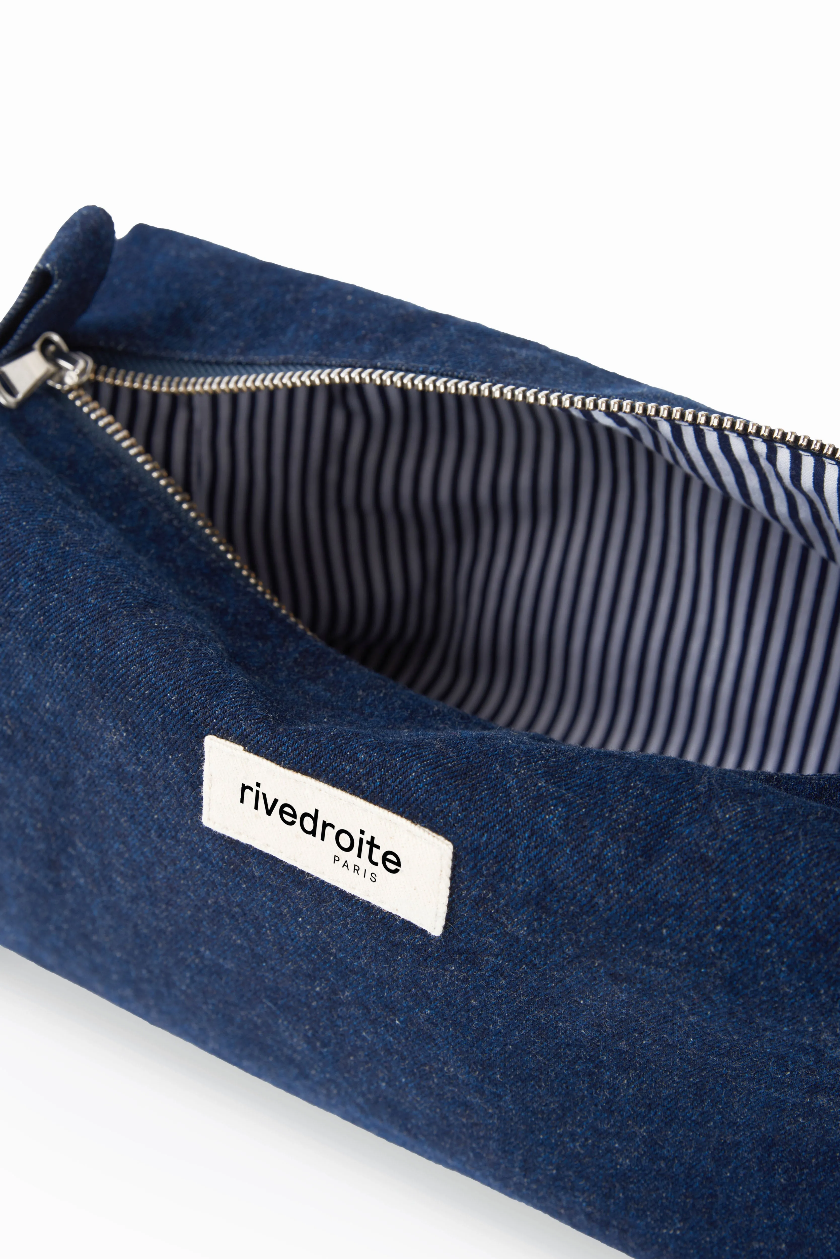 Alma the maternity toiletry bag - Upcycled Raw Denim