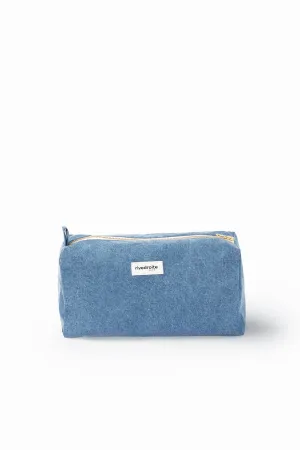Alma the maternity toiletry bag - Upcycled Stonewashed Denim