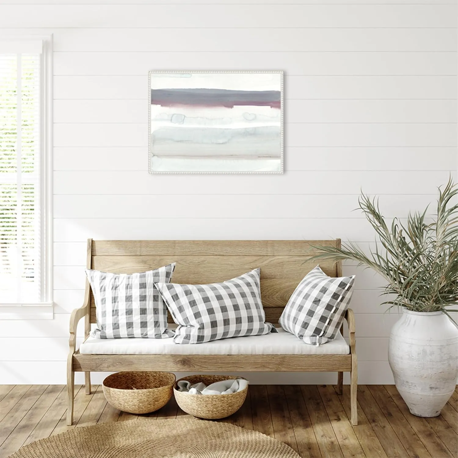 Amanti Art Framed Canvas Wall Art 23x30 Water Horizon II at Sea Ranch by Rob Delamater, Framed Wall Art Canvas, Abstract Artwork, Traditional Decor, Large Poster Painting for Living Room, Bedroom,