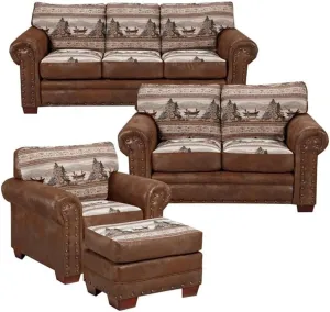 American Furniture Classics 4-Piece Alpine Lodge Sofa