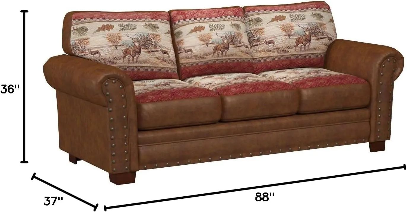 American Furniture Classics Deer Valley Lodge Sofa, Large, Tapestry
