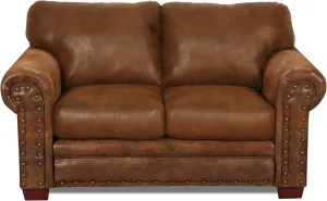 American Furniture Classics Model Buckskin Loveseat love seat Pinto Brown