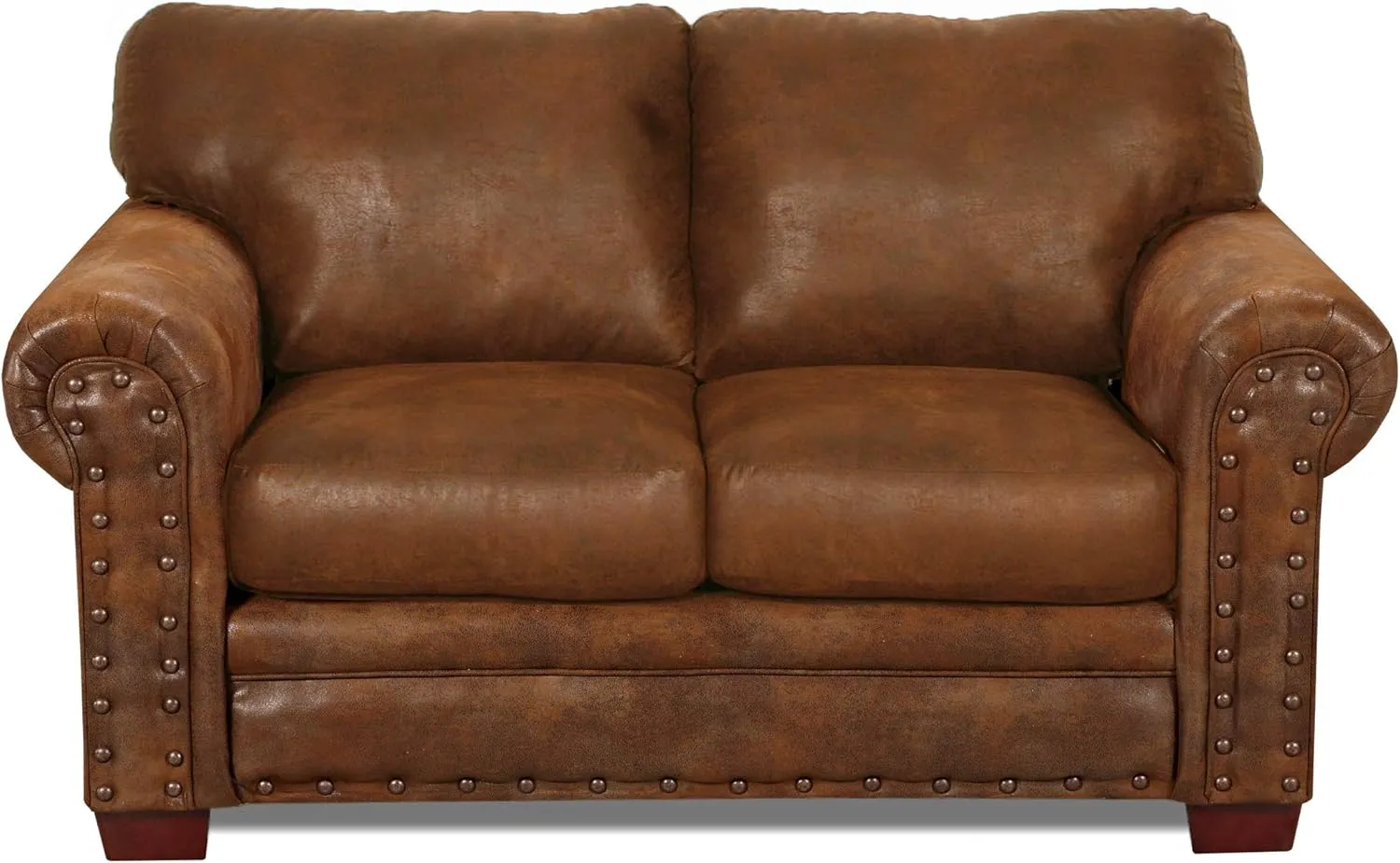 American Furniture Classics Model Buckskin Loveseat love seat Pinto Brown