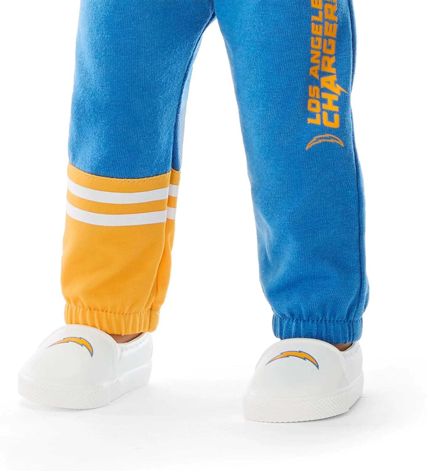 American Girl Los Angeles Chargers 18 inch Doll Fan Outfit and Accessories, Blue and Yellow, 6 pcs, Ages 6 