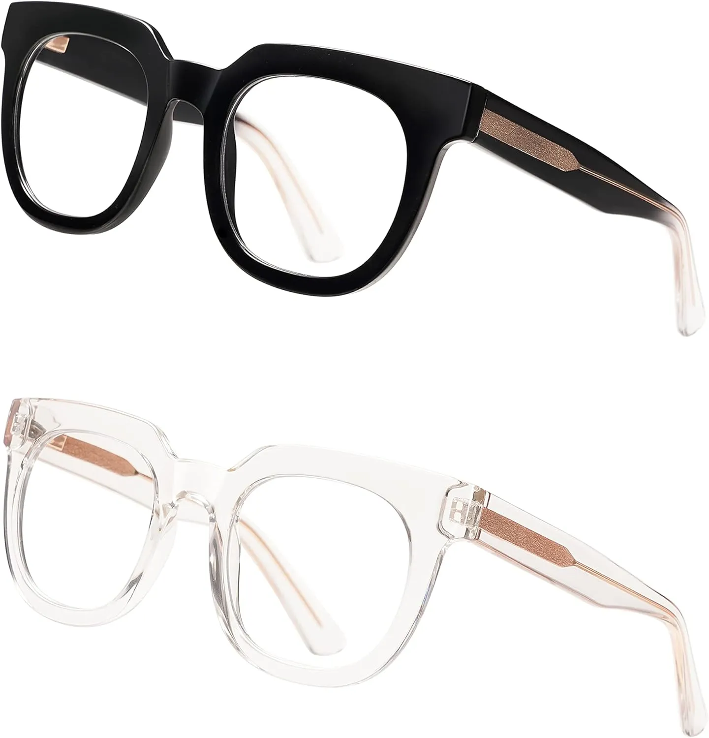 AMOMOMA Retro Oversized Blue Light Blocking Reading Glasses for Women Men,Big Square Computer Womens Readers AM6056